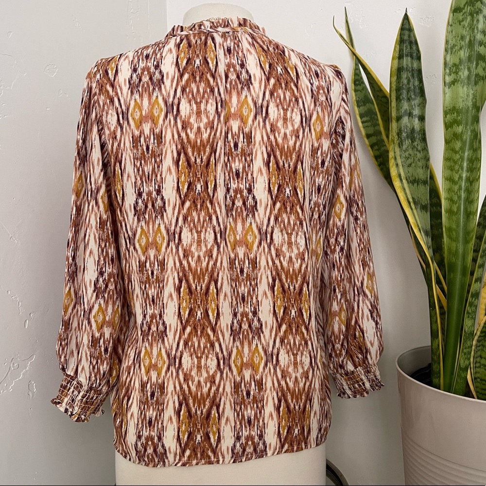 Eclair Multicolor Printed Button Up Blouse - image 6